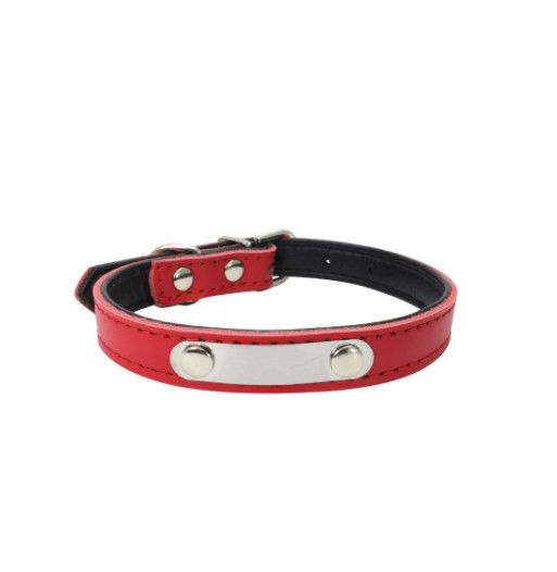 Kundenspezifische dauerhafte Hundehalsringe mit Edelstahl-Namensschild