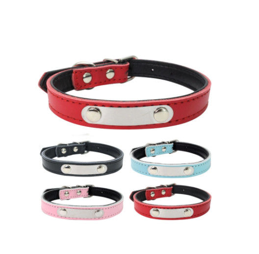 Kundenspezifische dauerhafte Hundehalsringe mit Edelstahl-Namensschild
